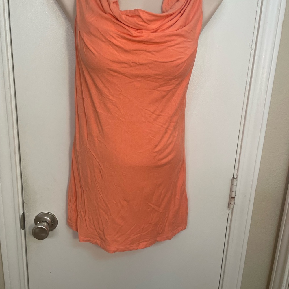 Sunny Leigh Coral Sleeveless Cowl-Neck Tank